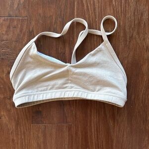 Beige fleo sports bra